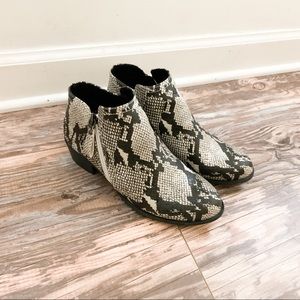 Snake skin booties